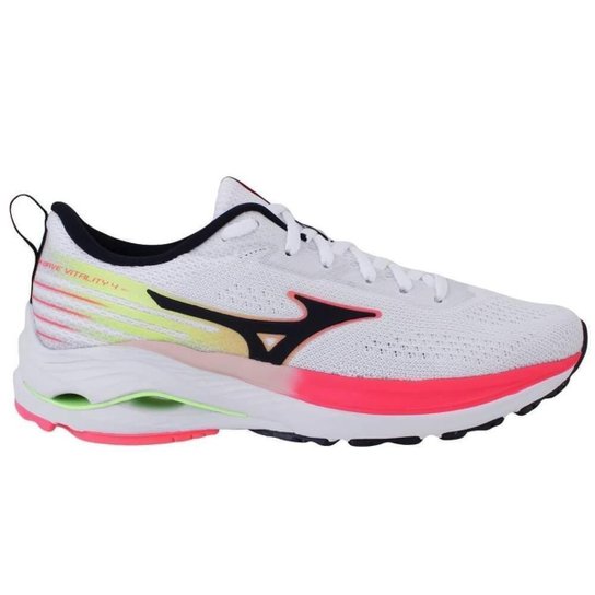 Tênis Mizuno Feminino Wave Vitality 4 - Branco+Rosa Menor preço em Tênis Mizuno Feminino Wave Vitality 4 - Branco+Rosa