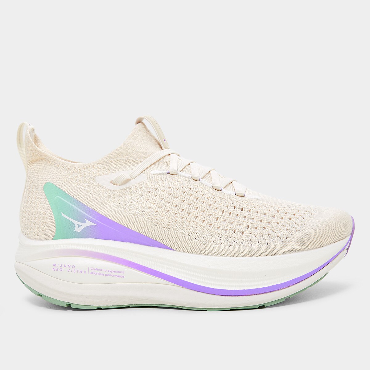 Tenis Mizuno Neo Vista 2 Feminino Off White Verde SIC 000X H23