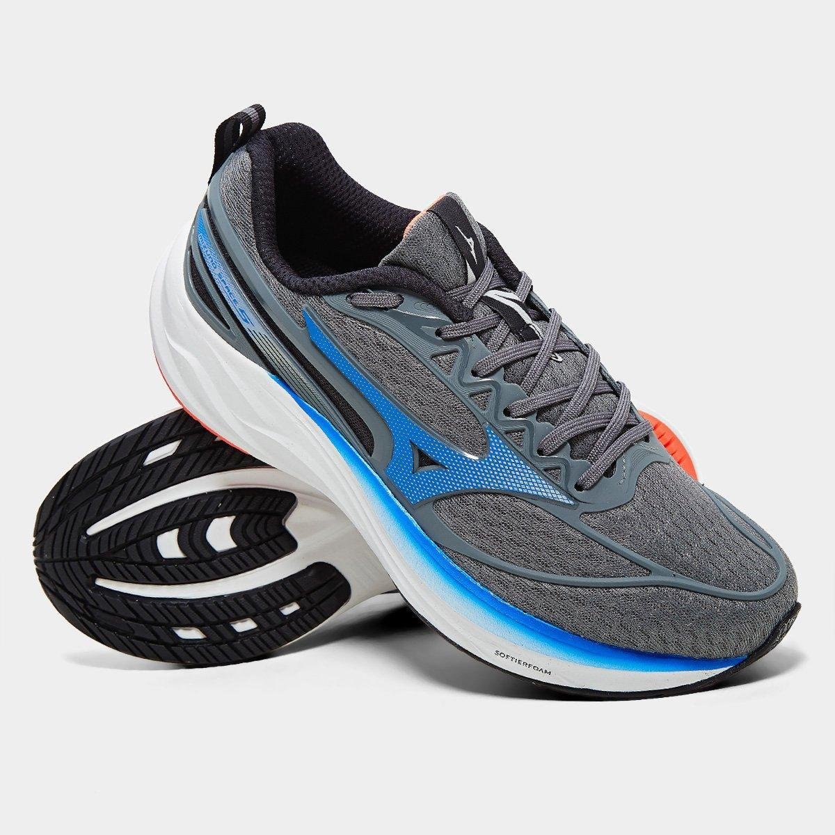 Tênis Mizuno Space 5 Masculino - Chumbo+Azul | Netshoes