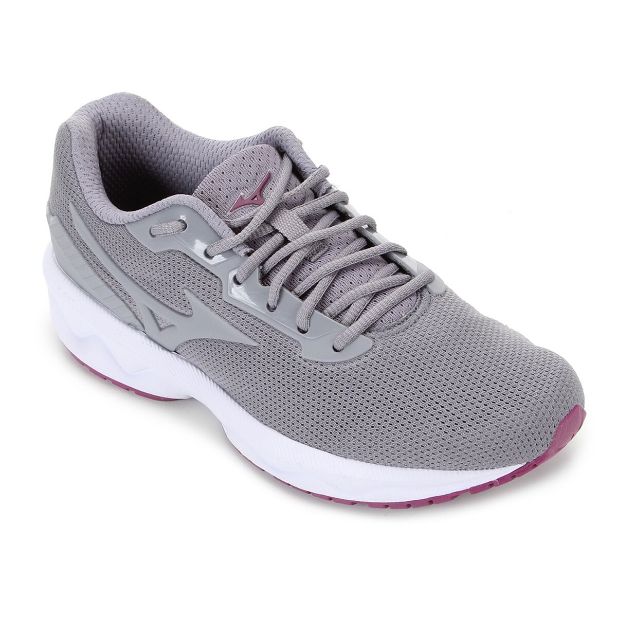 Tênis Mizuno Space Feminino - Cinza e Roxo | Netshoes