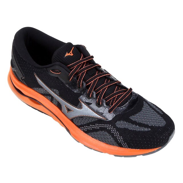 Tênis Mizuno Wave Colossus Masculino - Preto e Laranja - Personalização Menor preço em Tênis Mizuno Wave Colossus Masculino - Preto e Laranja - Personalização