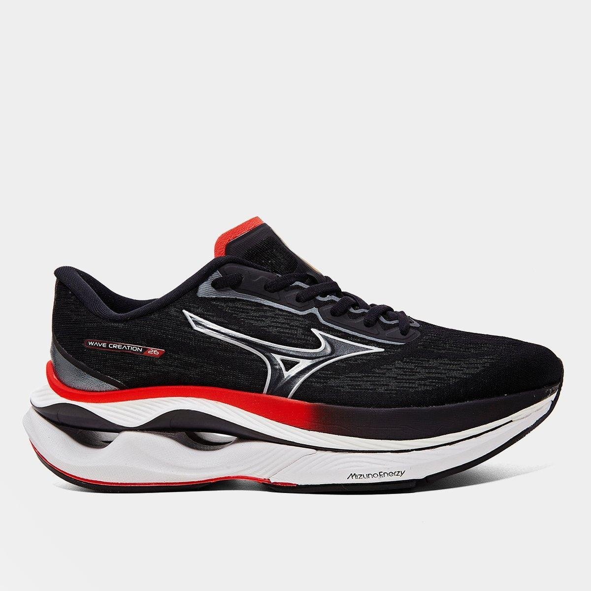 Tênis Mizuno Wave Creation 26 Masculino - Preto+Vermelho | Netshoes