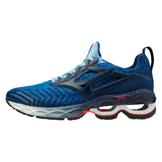Tênis Mizuno Wave Creation Waveknit 2 - Azul Escuro Menor preço em Tênis Mizuno Wave Creation Waveknit 2 - Azul Escuro