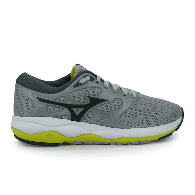 Tênis Mizuno Wave Falcon 3 Masculino - Cinza+Verde Limão Menor preço em Tênis Mizuno Wave Falcon 3 Masculino - Cinza+Verde Limão