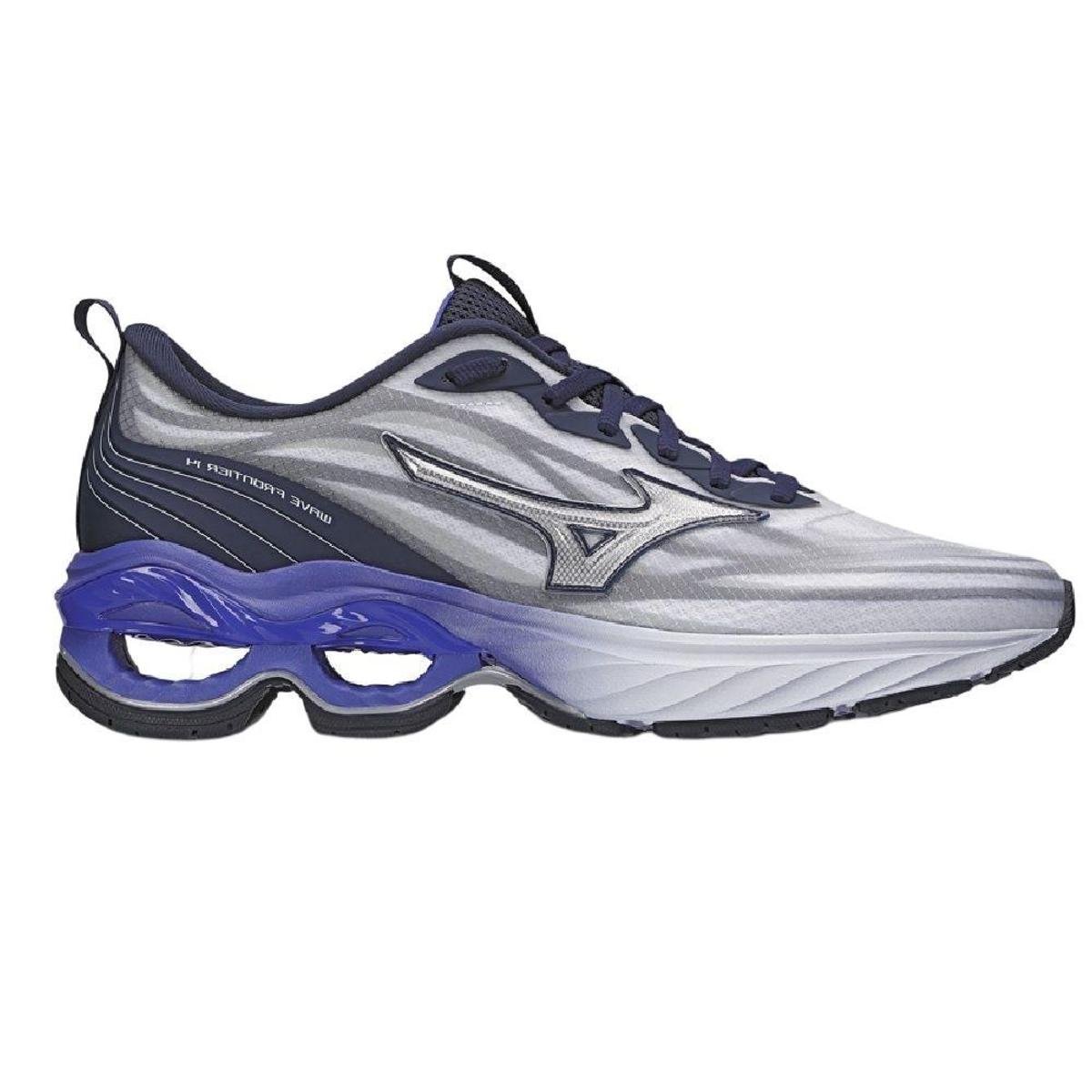 Tênis Mizuno Wave Frontier 14 Masculino - Branco e Azul Menor preço em Tênis Mizuno Wave Frontier 14 Masculino - Branco e Azul