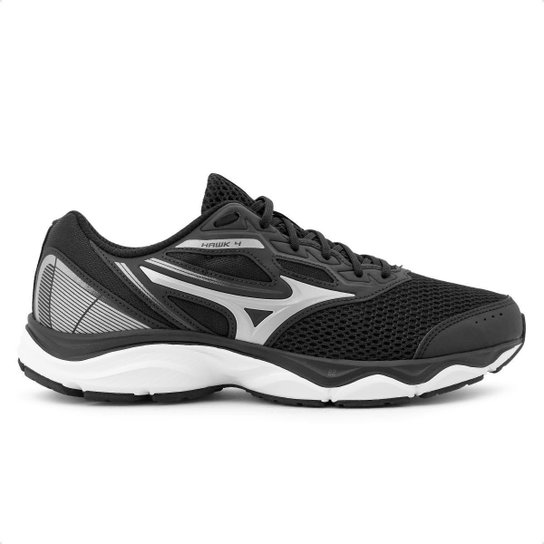 Tênis Mizuno Wave Hawk 4 Masculino - Preto+Cinza Menor preço em Tênis Mizuno Wave Hawk 4 Masculino - Preto+Cinza