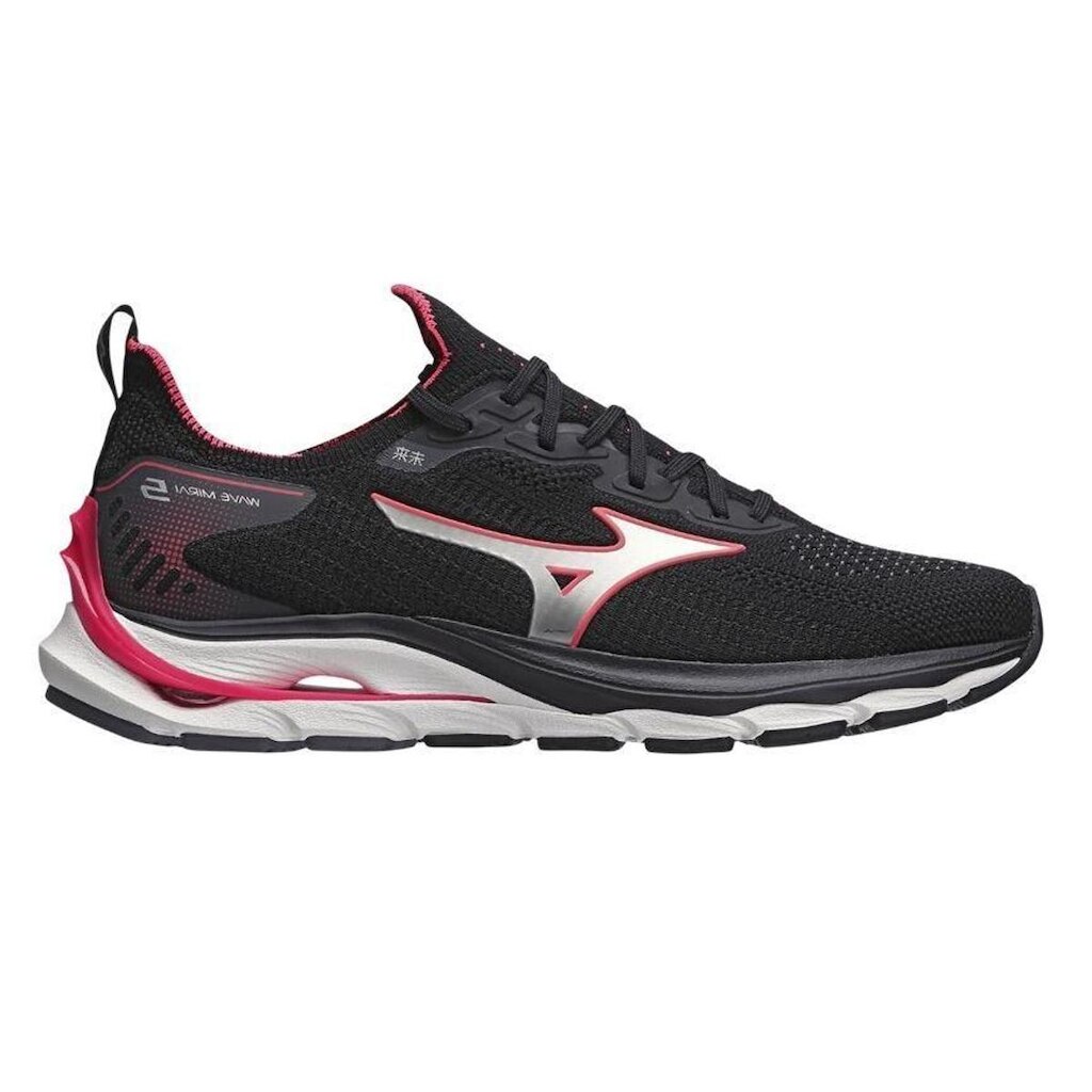 Tênis Mizuno Wave Mirai 5 Feminino-40 Preto-Rosa