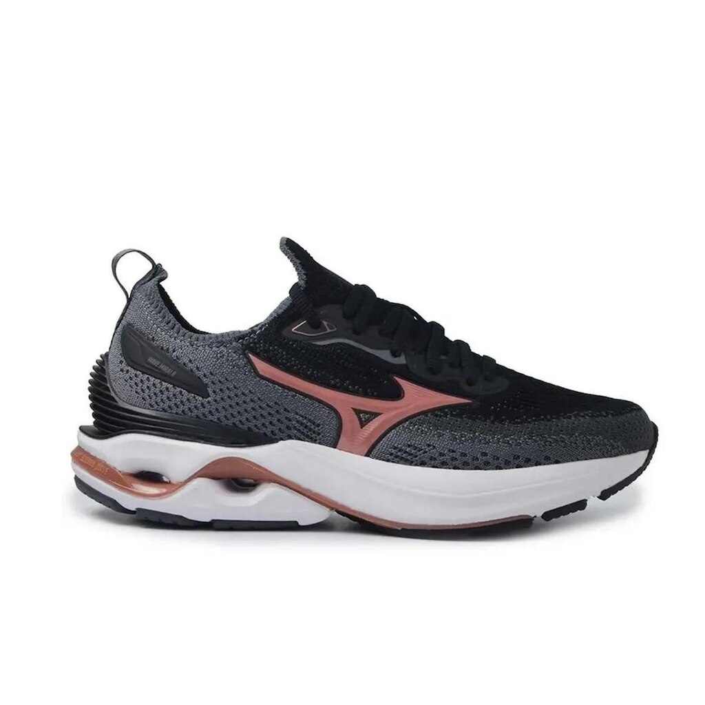Tênis Mizuno Wave Mirai 8 W Preto Confortável Caminhada