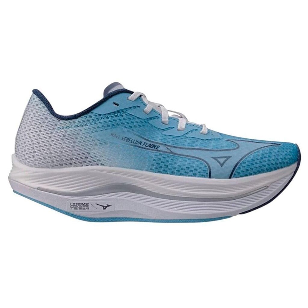 Tênis Mizuno Wave Rebellion Flash 2 Feminino - Azul e Branco 35