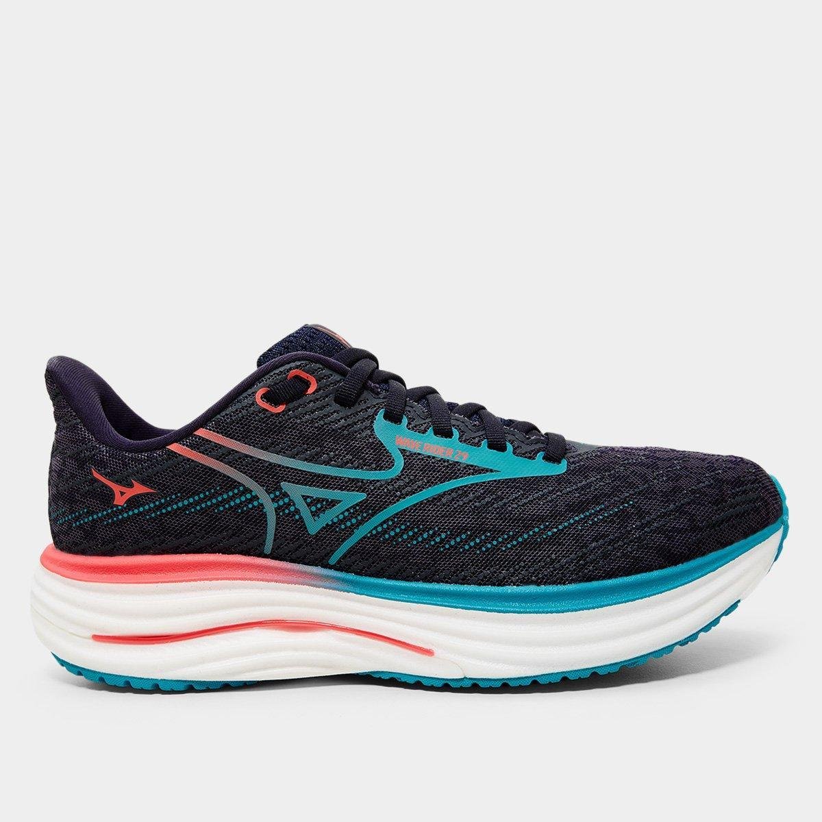 Tênis Mizuno Wave Rider 29 Masculino - Chumbo+Azul | Netshoes