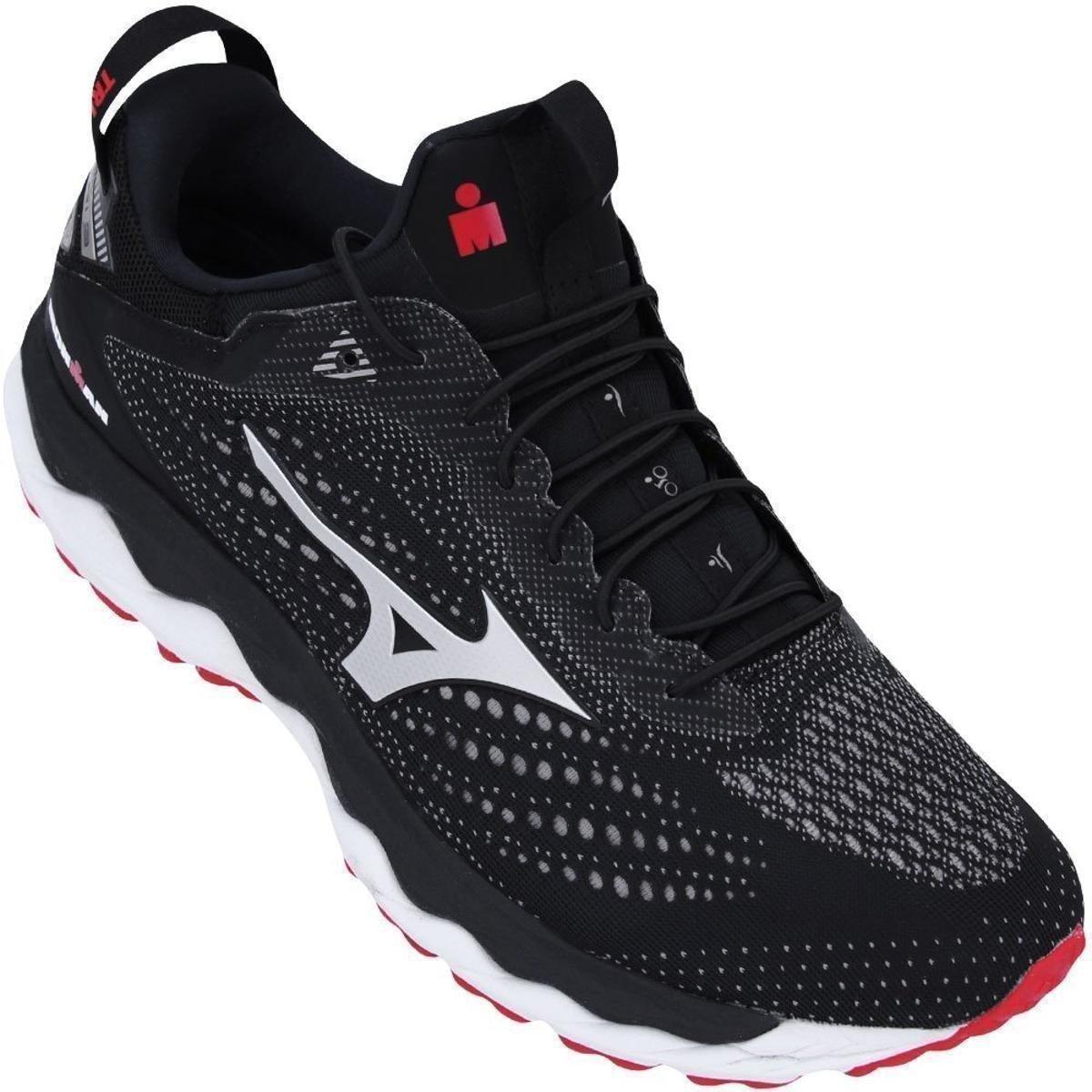 Tênis Mizuno Wave Sky 3 Tri Masculino - Preto e Vermelho | Netshoes