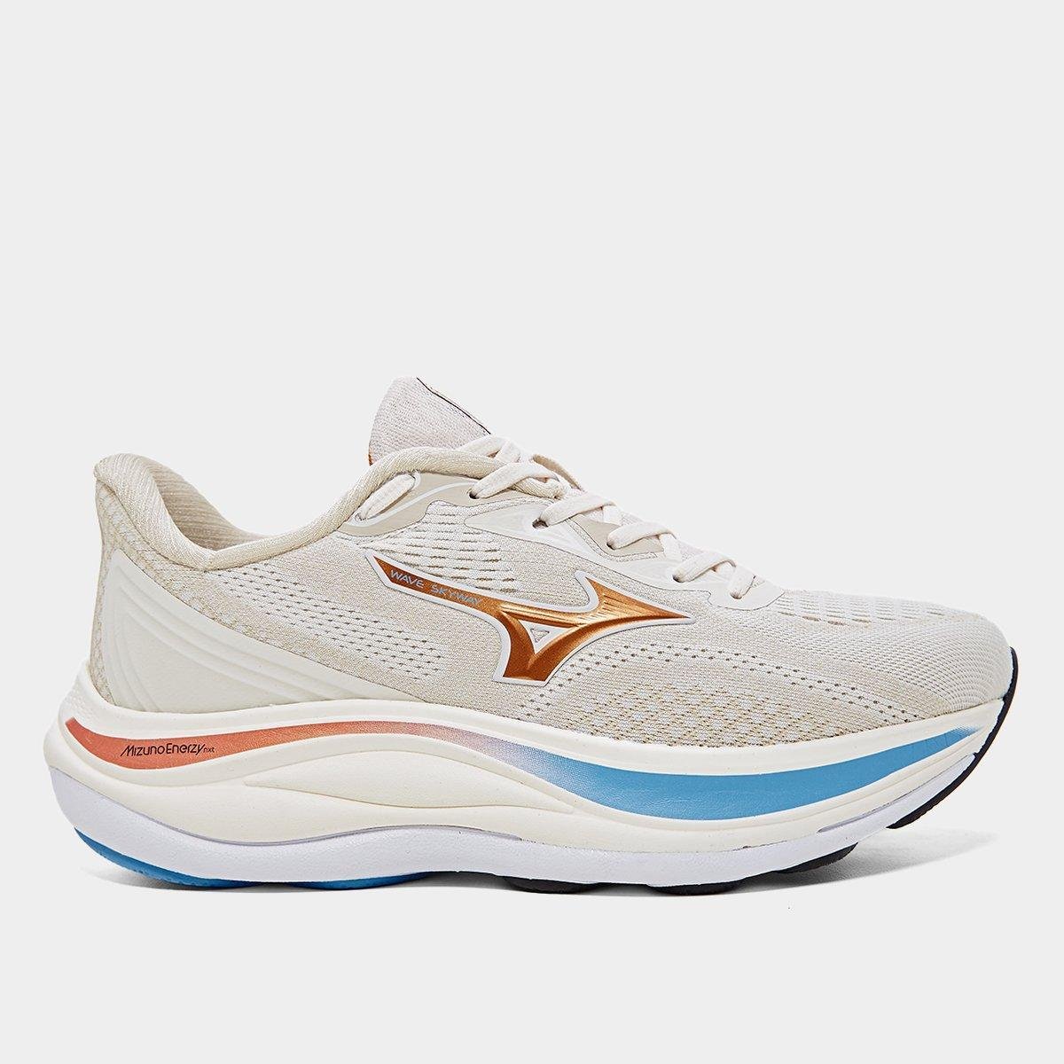 Tenis Mizuno Wave Skyway Feminino Bege