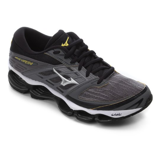 Tênis Mizuno Wave Viper 4 Masculino - Cinza e Amarelo Menor preço em Tênis Mizuno Wave Viper 4 Masculino - Cinza e Amarelo