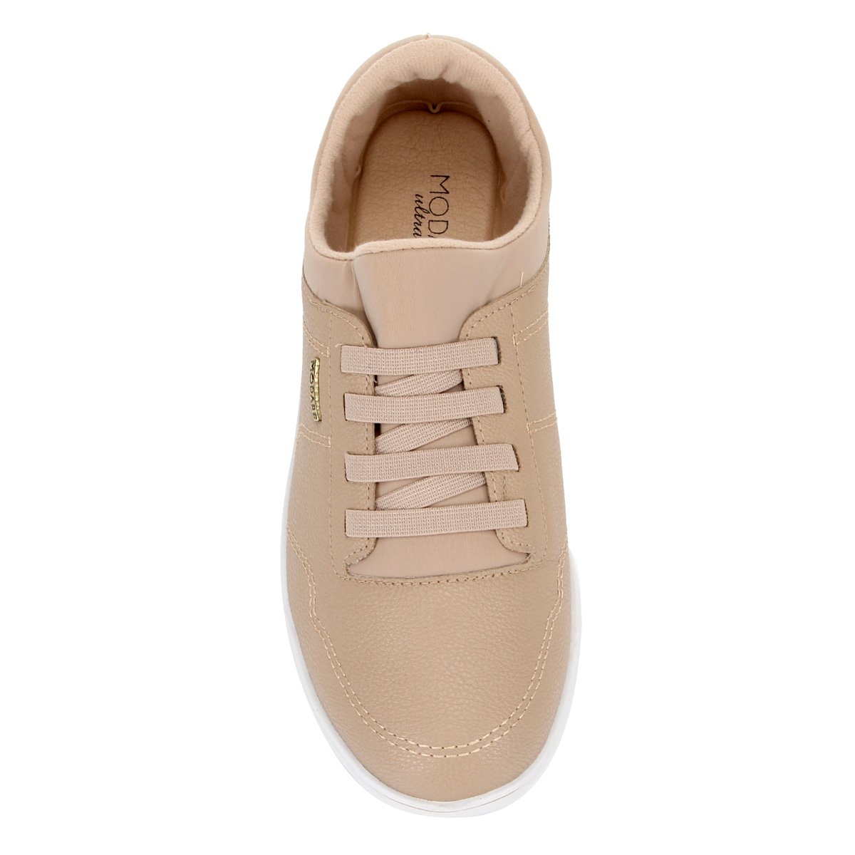 Tênis Modare Cadarço Elástico Feminino - Bege | Netshoes