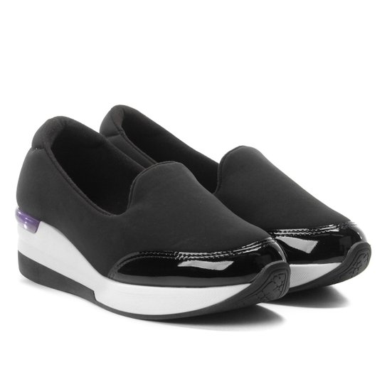 Tênis Modare Slip On Caixa Alta Feminino - Preto Menor preço em Tênis Modare Slip On Caixa Alta Feminino - Preto