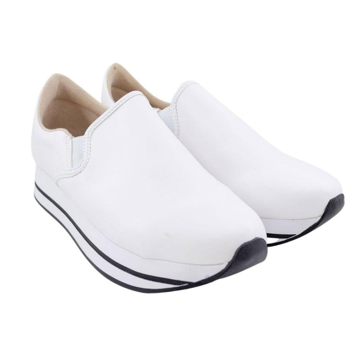 Tênis Moleca Branco Calce Facil Napa Hospitalar Enfermagem - Branco |  Netshoes