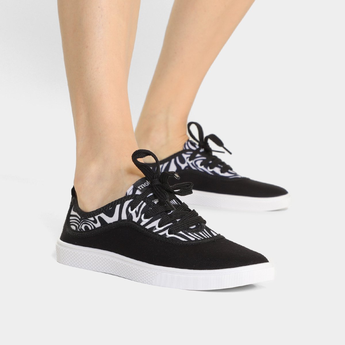 Tênis Moleca Cano Baixo Animal Print Feminino - 1