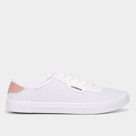 Tênis Moleca Cano Baixo Casual Feminino - Branco Menor preço em Tênis Moleca Cano Baixo Casual Feminino - Branco