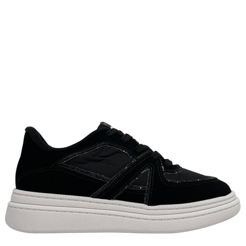 Tênis Moleca Feminino Casual Preto Estilo Street