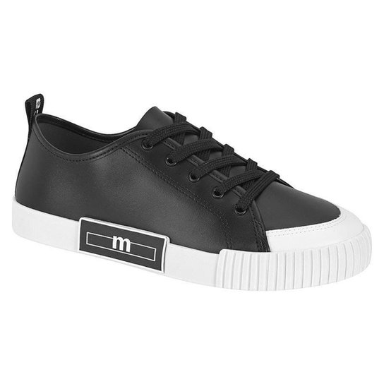Tênis Moleca Feminino Desfiado Branco - Preto Menor preço em Tênis Moleca Feminino Desfiado Branco - Preto