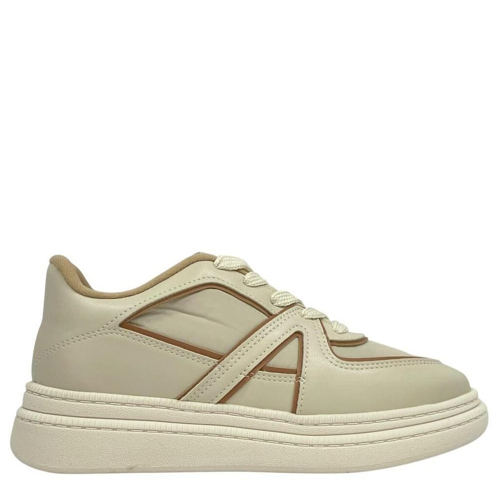 Tênis Moleca Feminino Nude Confortável Estilo Street