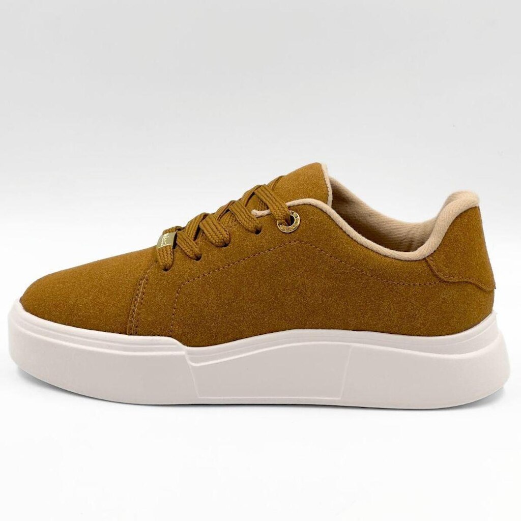 Tênis Moleca Flatform Casual em Camurça Feminino