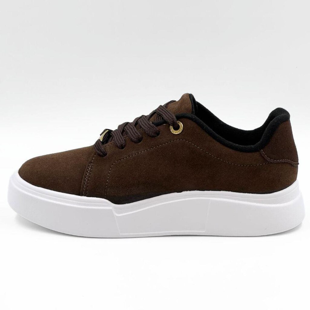 Tênis Moleca Flatform Casual em Camurça Feminino