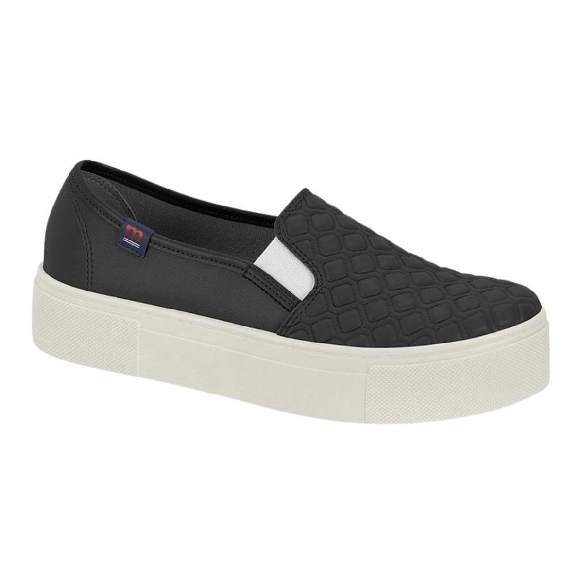 Tênis Moleca Flatform Slip On Feminino - Preto | Netshoes