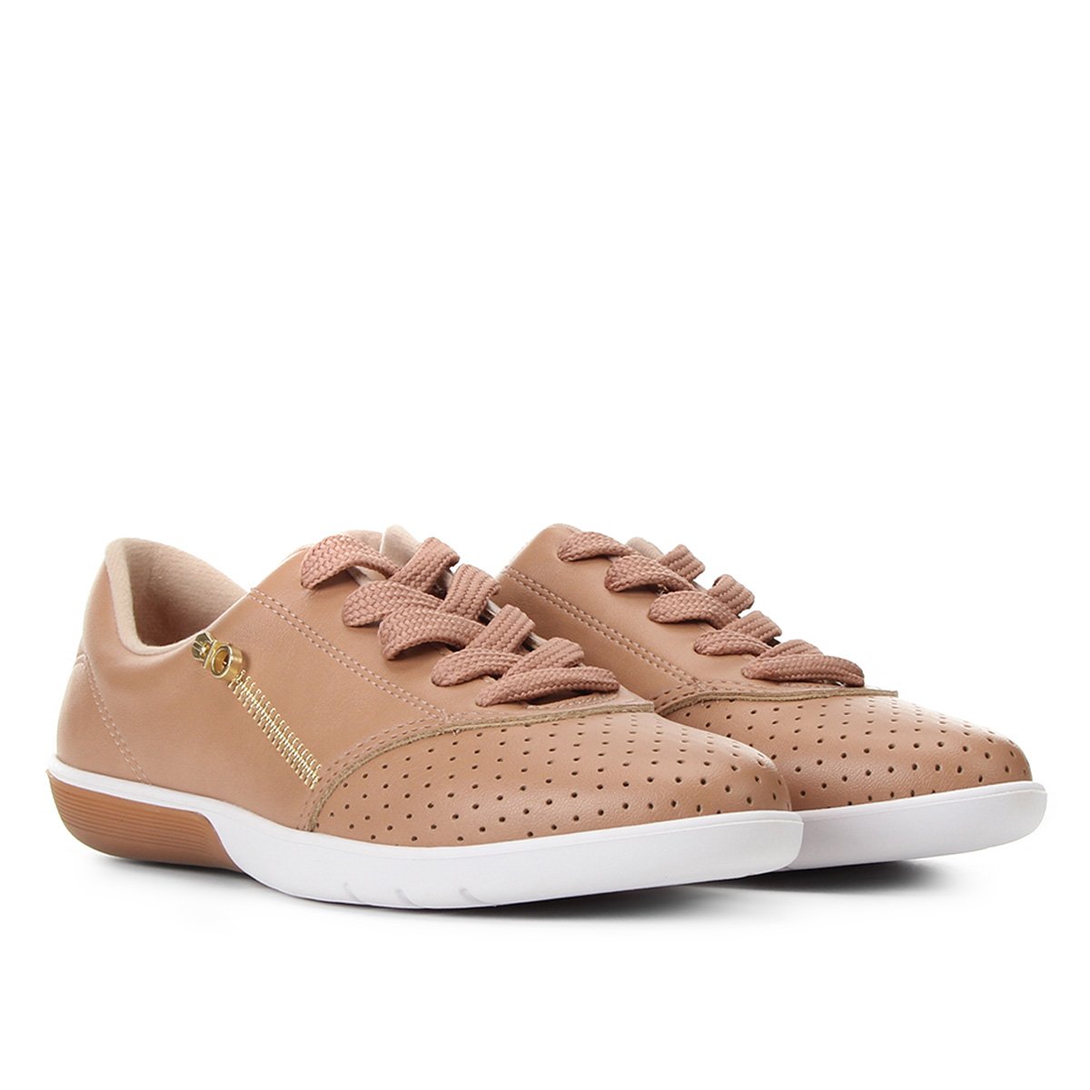 Tênis Moleca Napa Turim Feminino Nude Netshoes