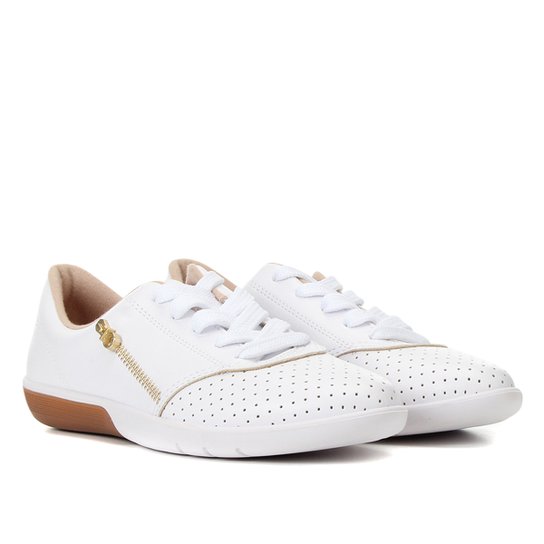 Tênis Moleca Napa Turim Feminino - Branco Menor preço em Tênis Moleca Napa Turim Feminino - Branco