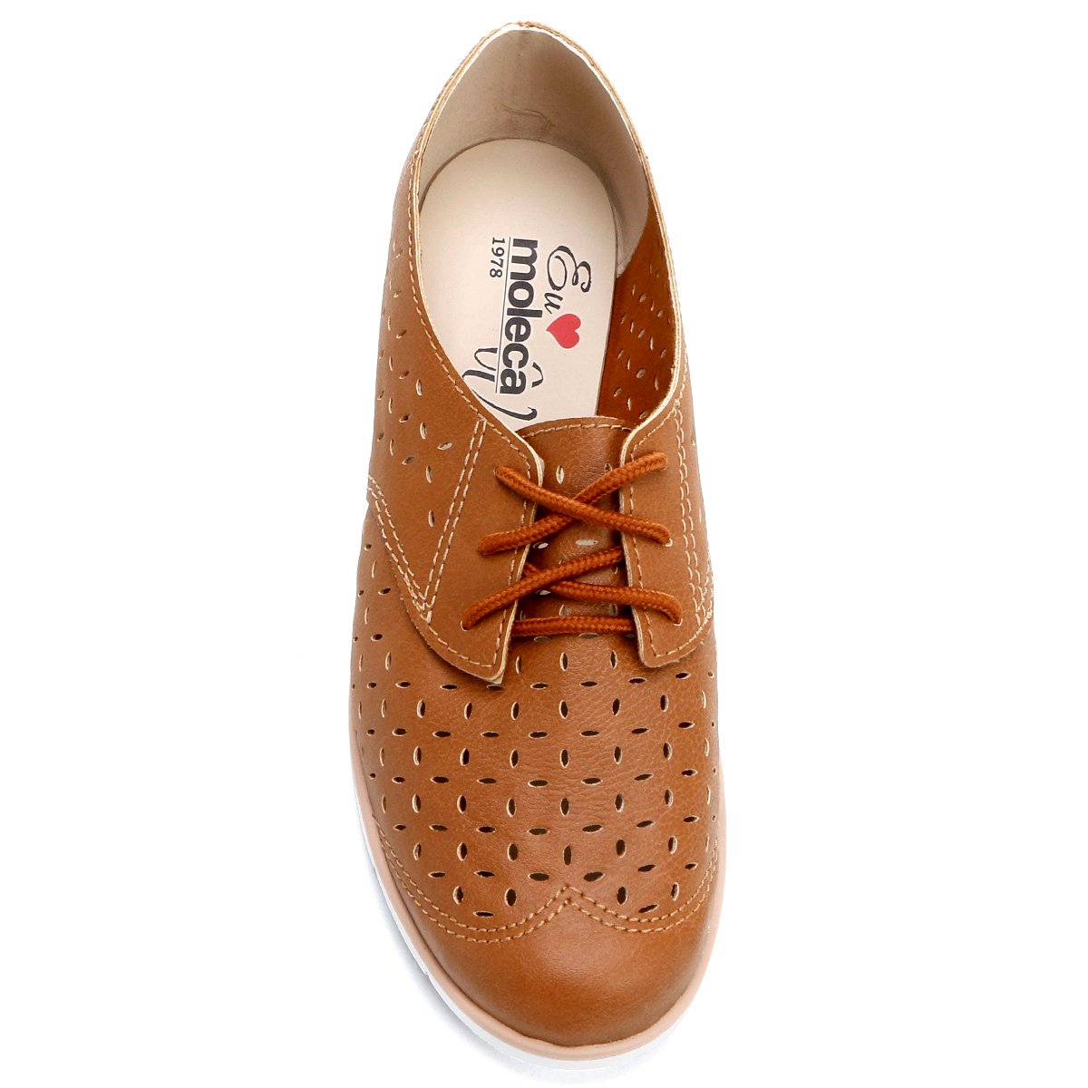 Tênis Moleca Oxford Laser - Caramelo | Netshoes
