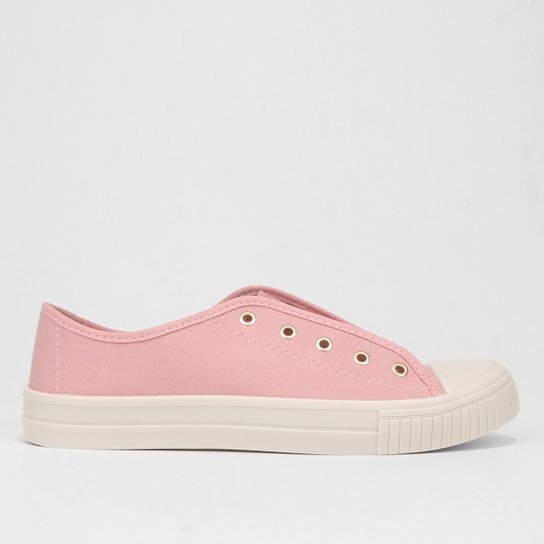 Tênis Moleca Sem Cadarço Feminino - Rosa Menor preço em Tênis Moleca Sem Cadarço Feminino - Rosa