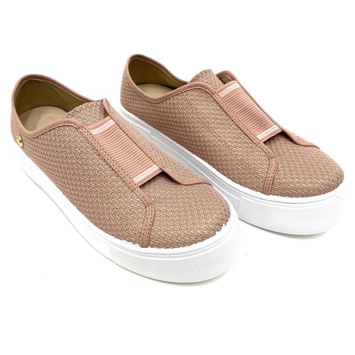 Tênis Moleca Slip On Flatform Renda Feminino - Rosa | Netshoes