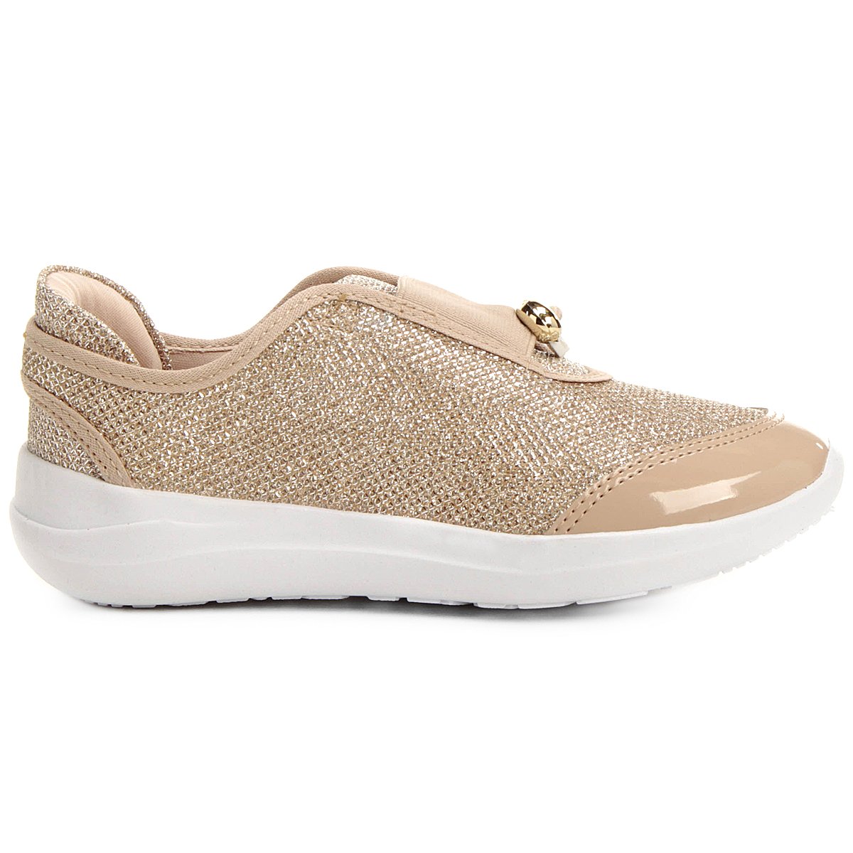 tenis molekinha glitter dourado