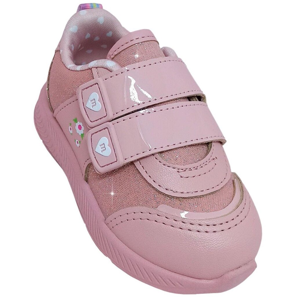 Tênis Molekinha Meninas Lona Glitter Veneza Velcro Ajustável