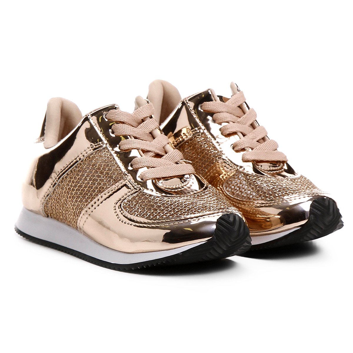 tenis molekinha metalizado infantil