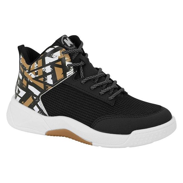 Tênis Molekinho Cano Alto Masculino Infantil - Preto+Branco Menor preço em Tênis Molekinho Cano Alto Masculino Infantil - Preto+Branco