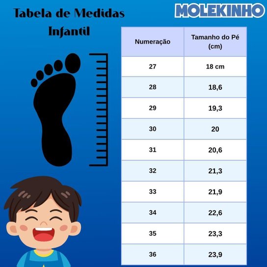 Tênis Molekinho Menino Sem Cadarço Calce Fácil
