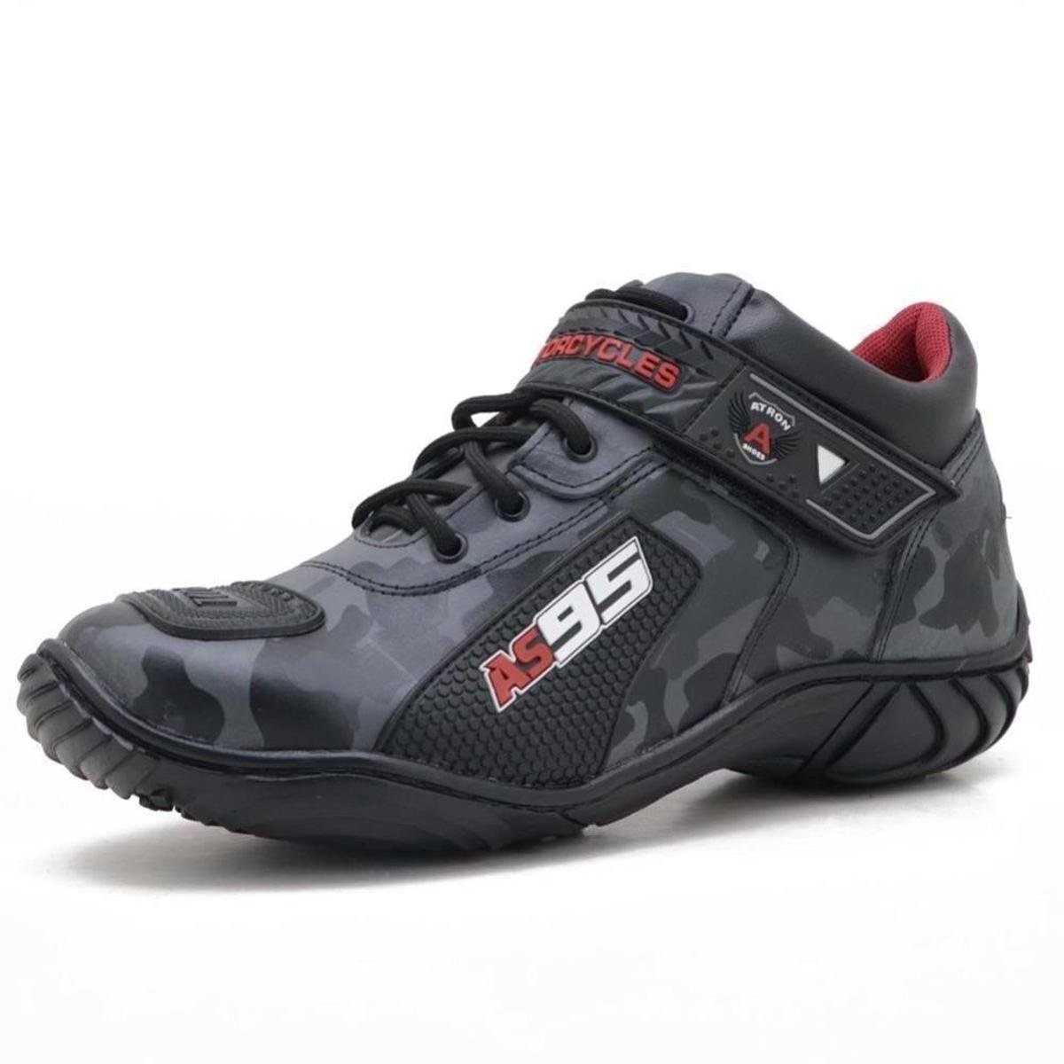 T nis Motociclista Masculino Couro Conforto Cadar o Leve Netshoes