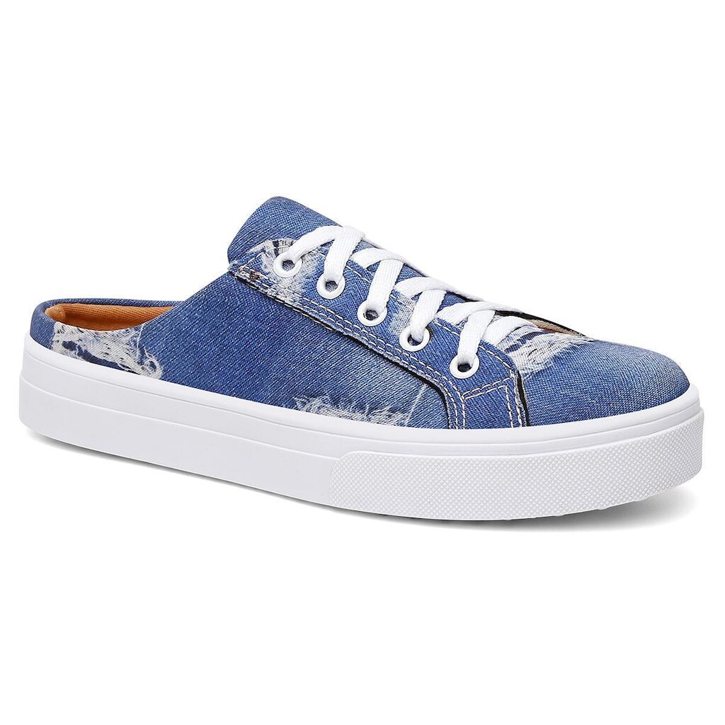 Tênis Mule Feminino Jeans Calce Fácil Conforto