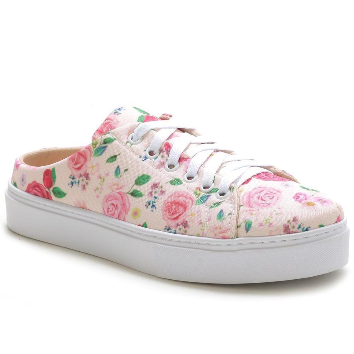 tenis mule floral
