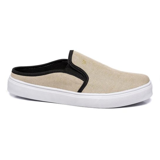 Tênis Mule Masculino Sapatênis Yate Slip On Fácil de calçar - Bege Menor preço em Tênis Mule Masculino Sapatênis Yate Slip On Fácil de calçar - Bege