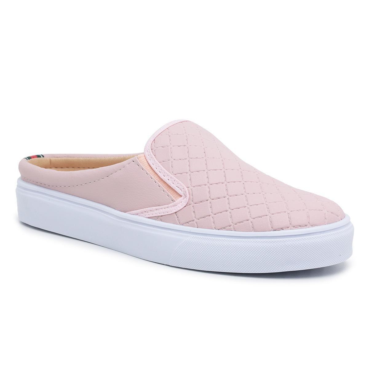 Tênis Mule Slip On Calcanhar Aberto Babuche Feminino - Rosa | Netshoes