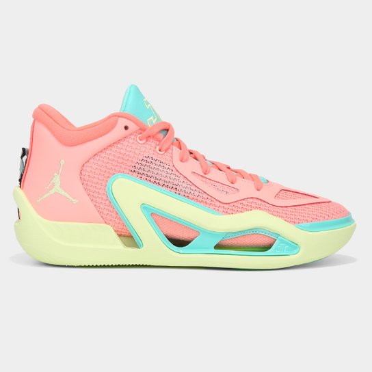 Tênis NBA Nike Air Jordan Blueprint Masculino - Rosa+Verde Menor preço em Tênis NBA Nike Air Jordan Blueprint Masculino - Rosa+Verde