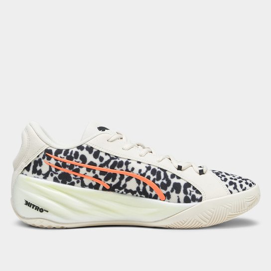 Tênis NBA Puma All-Pro Nitro Clyde's Closet - Off White+Preto Menor preço em Tênis NBA Puma All-Pro Nitro Clyde's Closet - Off White+Preto