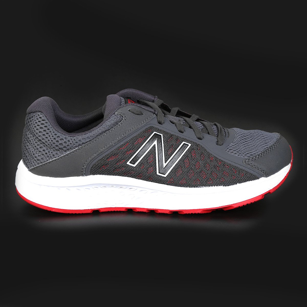 Grey New Balance 420 V4 Comfort Ride Tênis New Balance 420 V4 Masculino Grafite+Preto Netshoes