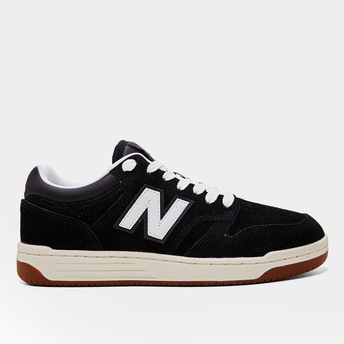 Tênis New Balance 480 Low Masculino Preto+Bege Netshoes