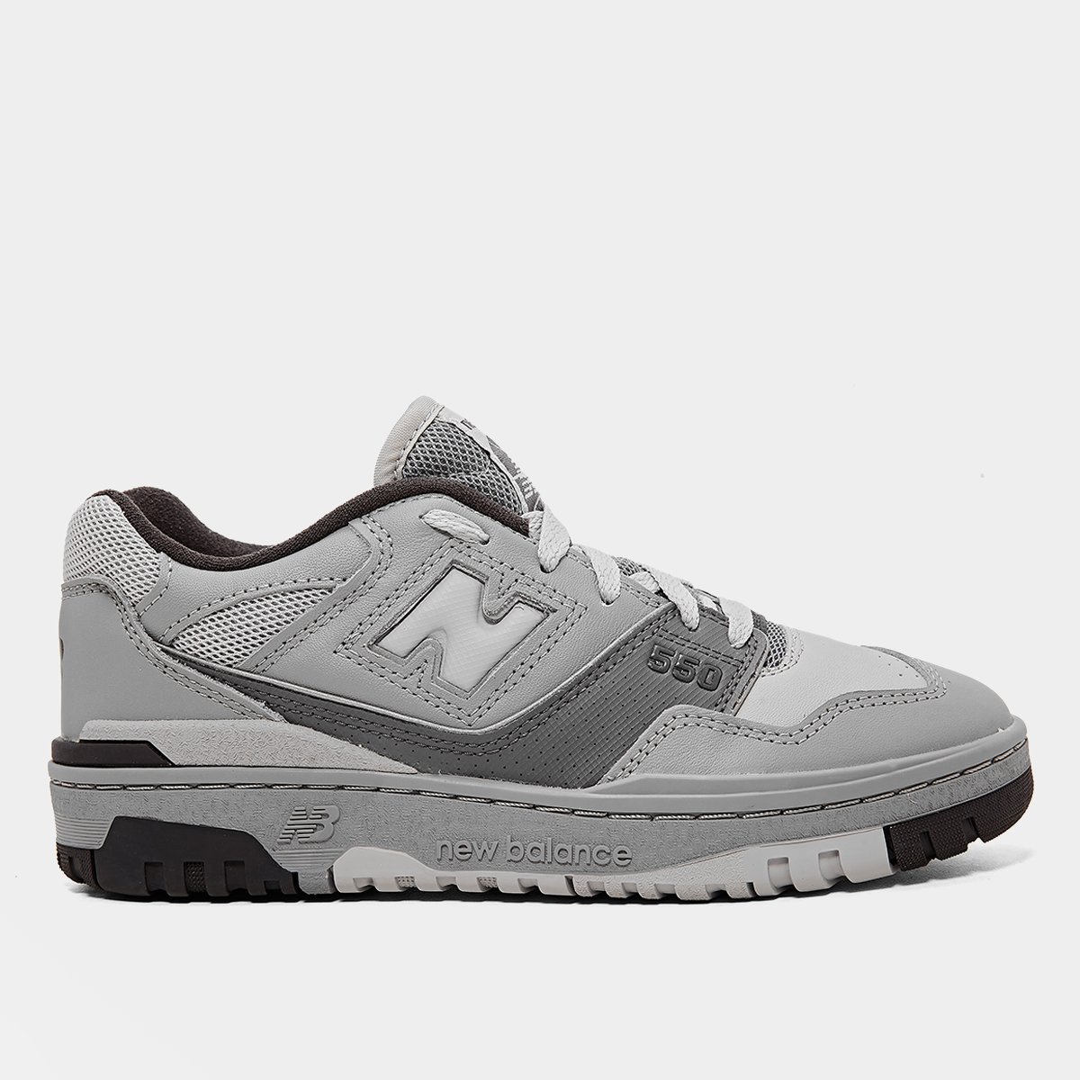 Tênis New Balance 550 Unissex Grafite+Preto Netshoes