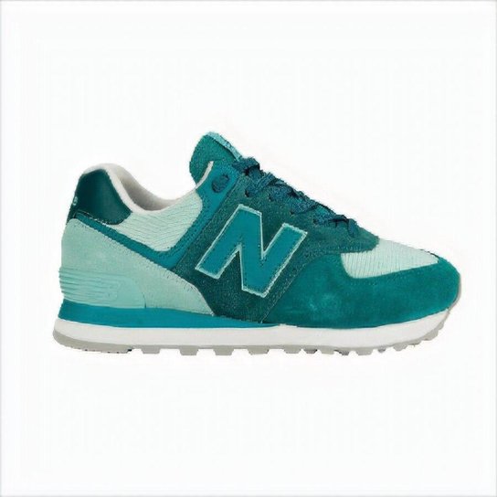 Tênis New Balance 574 Casual Feminino - Azul - Preto Menor preço em Tênis New Balance 574 Casual Feminino - Azul - Preto