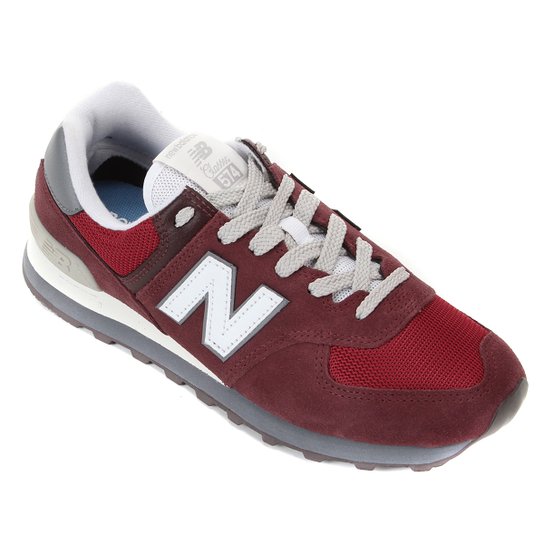 Tênis New Balance 574 Masculino - Vinho+Bege é ruim? Tênis New Balance 574 Masculino - Vinho+Bege é boa?